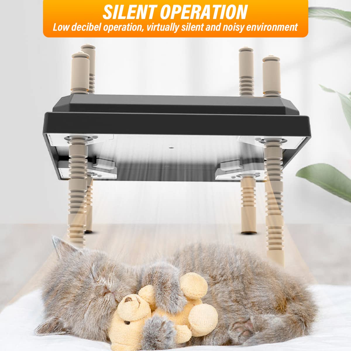 Chicken Brooder Heater, 10 * 10in Chick Brooder Heating Plate, Adjustable Height Brooding Heater, Cleaning Plate Poultry Coop Heater Chicks Warmer for 15 Chicks and Ducklings(Black)