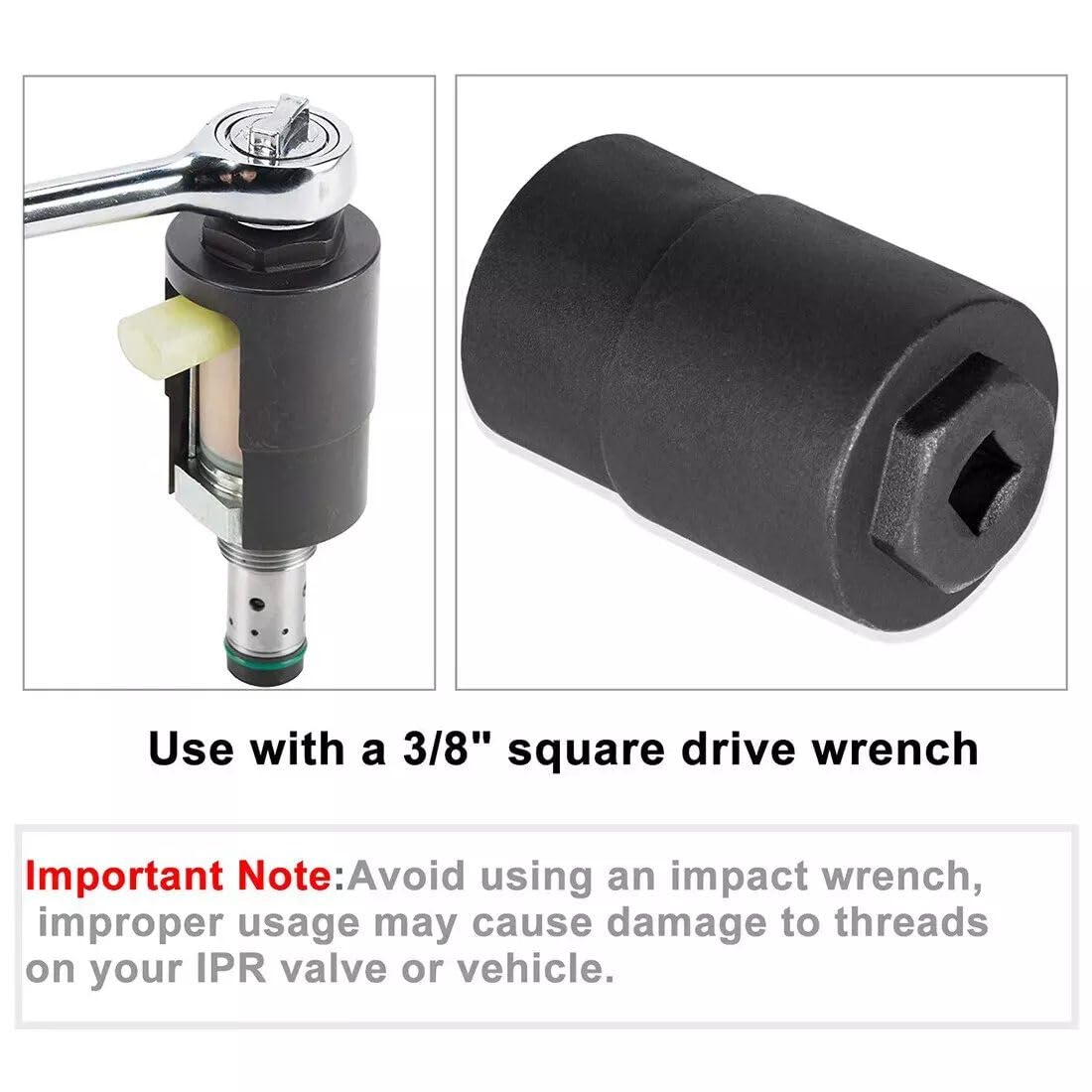 TEXVOKIE 6.0 IPR Valve Socket & Oil Rail Adapters Kit & 6.0 High Pressure Oil Pump IPR Valve Air Test Fitting Tool with Seal Kit, Fits for Ford 6.0L Powerstroke Diesel Engine, Pack of 8