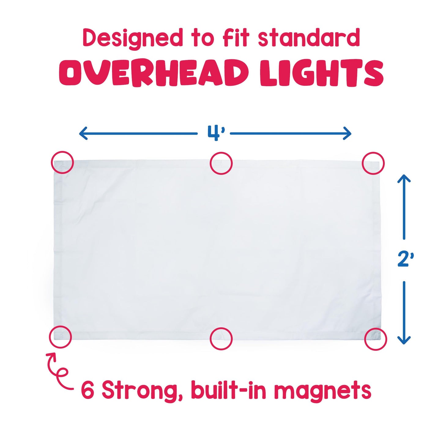 Educational Insights 1231 Classroom Light Filters-Whisper, White, Set of 4