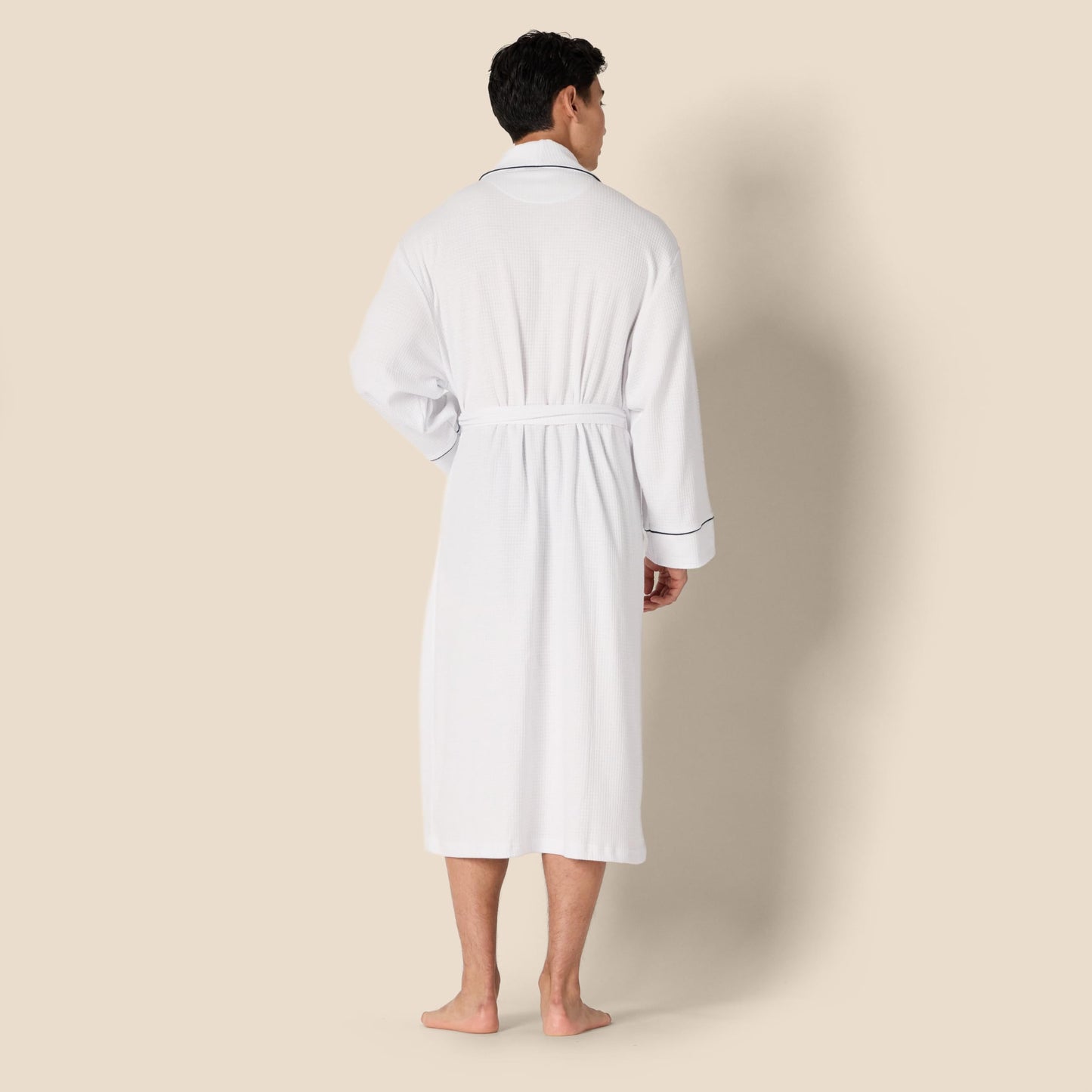 Amazon Essentials Men's Waffle Shawl Robe, -White, XL/XXL