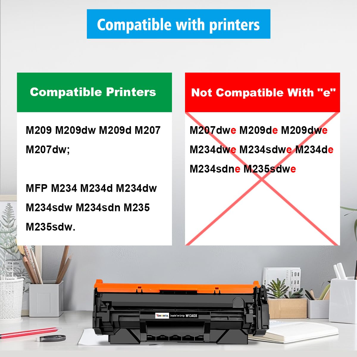 TONTINTA 134X W1340X Compatible Toner Cartridge High Capacity [with CHIP] for M209 M209dw M209d M207 M207dw MFP M234 M234dw M234sdw M234sdn, Not Compatible with Printers that Have an e Suffix