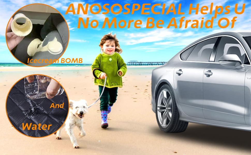Dog Car Seat Cover for Back Seat Cover for Kids,Non Stick Fur Rear Seat Protector for Pet,Nonslip Waterproof Durable Universal Fit Interior Backseat Covers for Auto Van SUV (XL, Black)