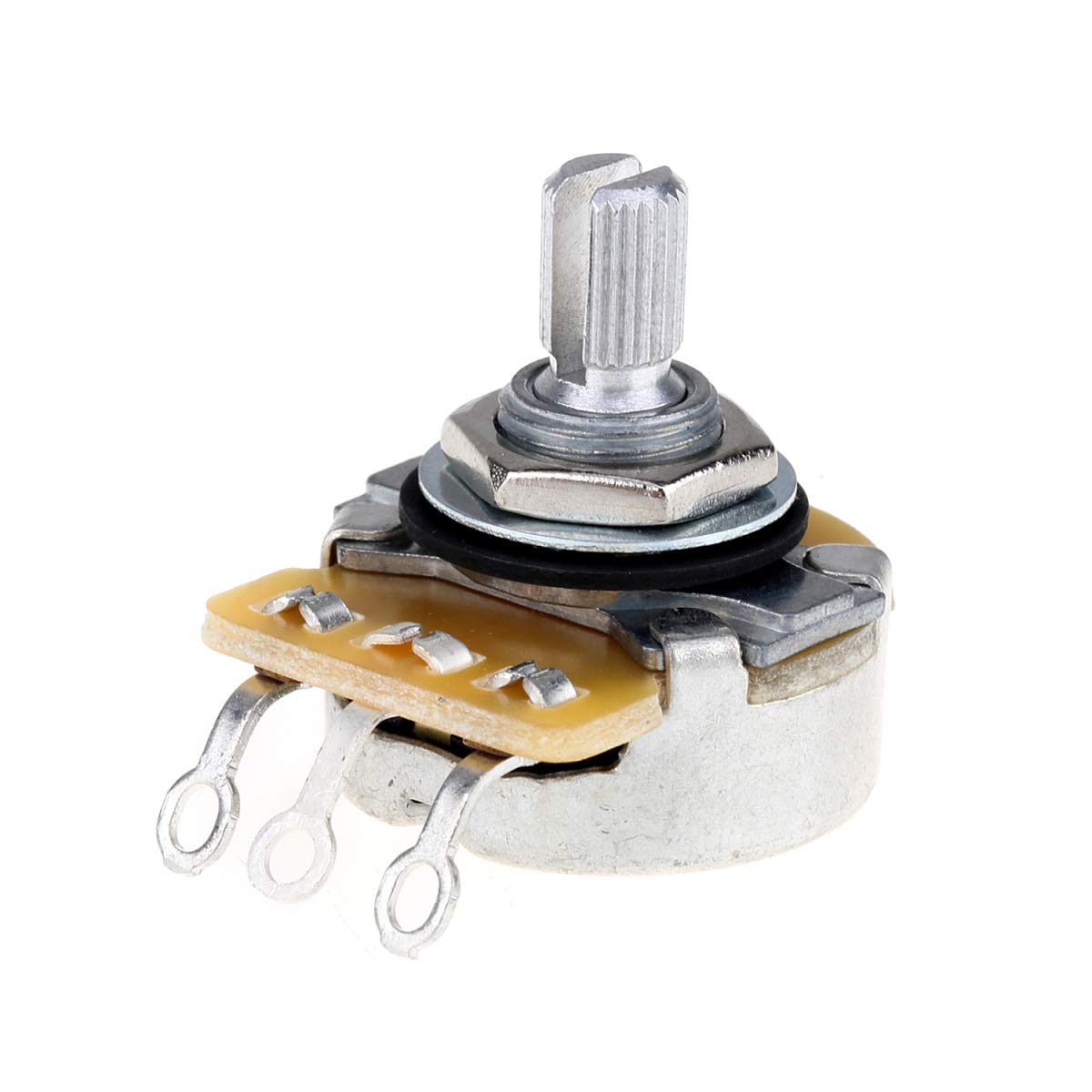 CTS 450 A500K Pots Standard Split Shaft 3/8 Inch 10% Audio Taper Potentiometers for Electric Guitar Bass (Set of 4)