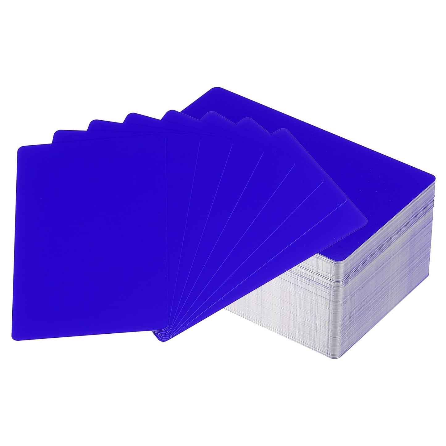 YOKIVE 200 Pcs Metal Business Card with Smooth Surface, Laser Engraving Aluminum, Great for Office, Hotel, Workshop (Dark Blue, 86 x 54 x 0.21mm)