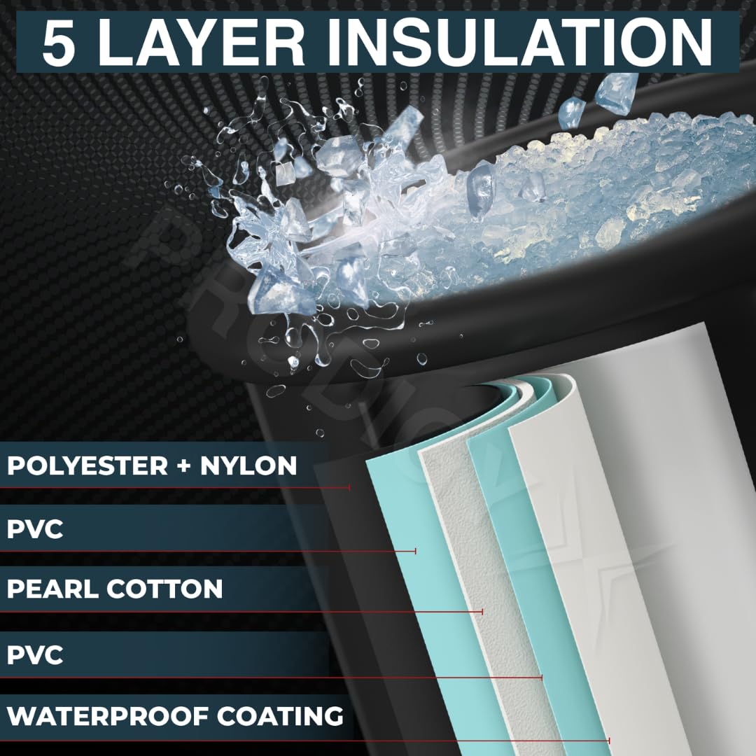 PRODIGY X Ice Bath Tub - Cold Plunge Tub for Athletes - Large Size, Portable, Outdoor - Therapy Ice Pod - Lid & Thermometer