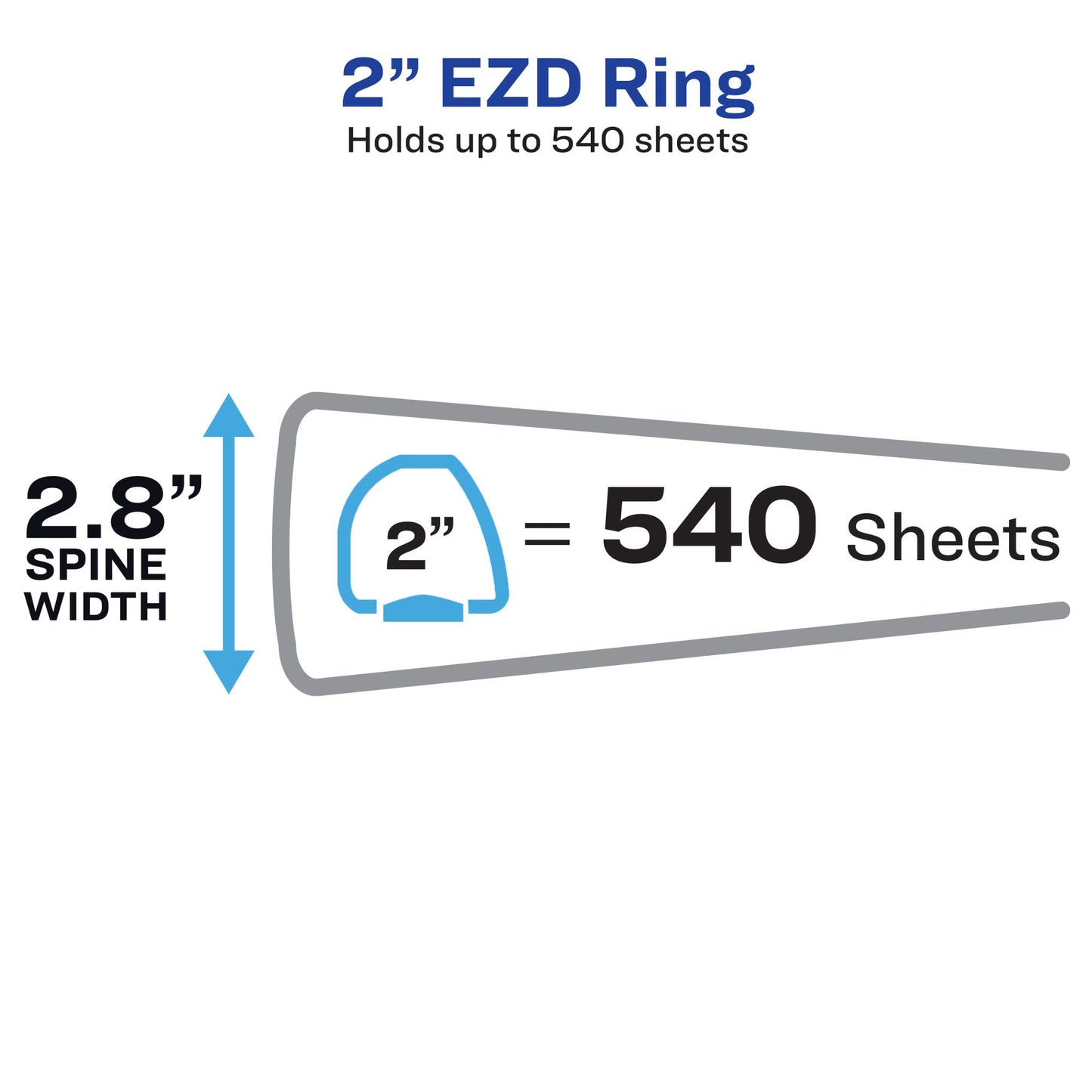 AVERY Heavy-Duty Industrial SDS Binder, 2 One-Touch EZD Rings, 540-Sheet Capacity, Yellow/Red Border (18951), Red, Yellow, 2"
