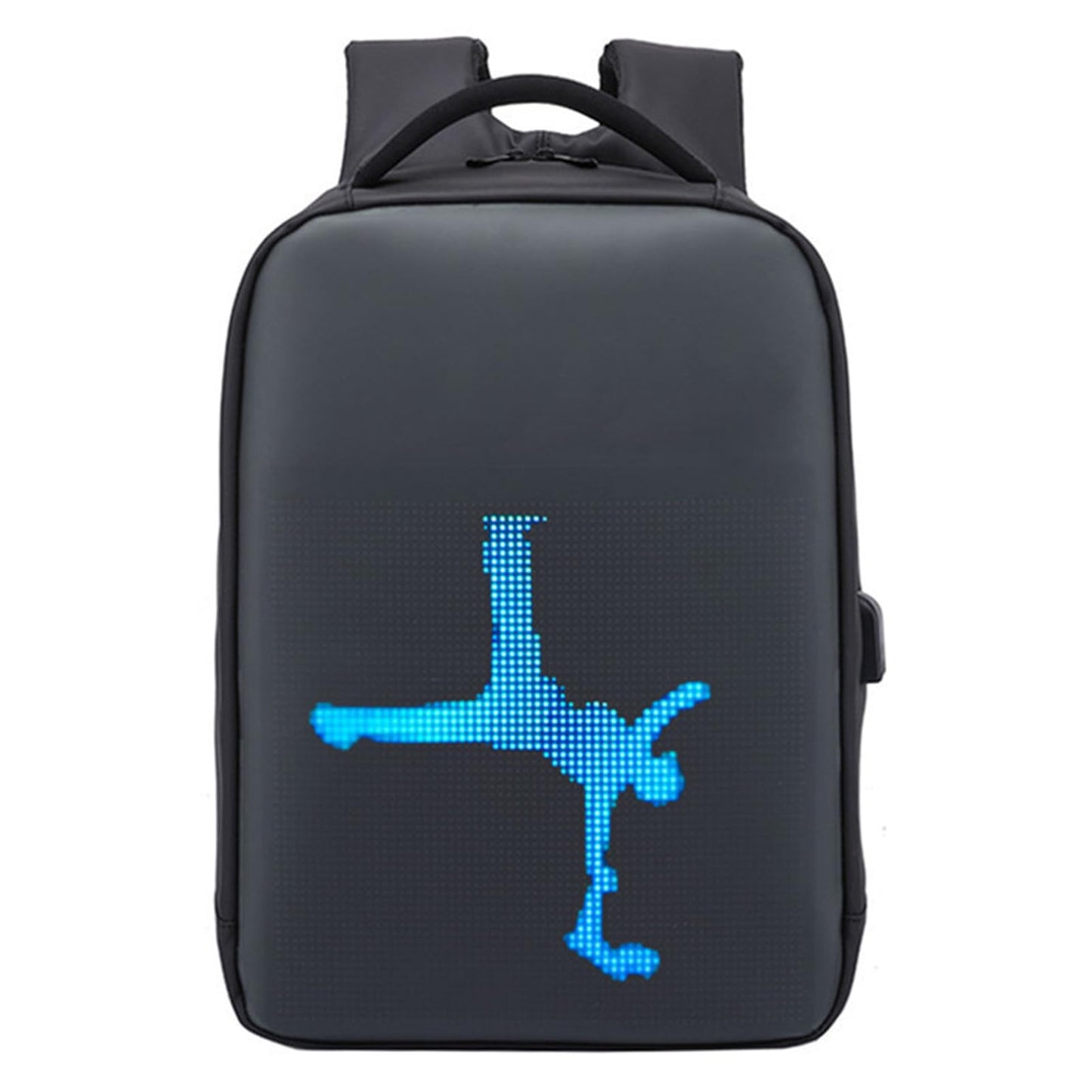 LED Motorcycle Backpack, Full Color Screen LED Laptop Backpack with Customizable Shoulder Straps, 16inch Water Proof Travel Bag, Programmable Riding Backpack for SPOTLED APP
