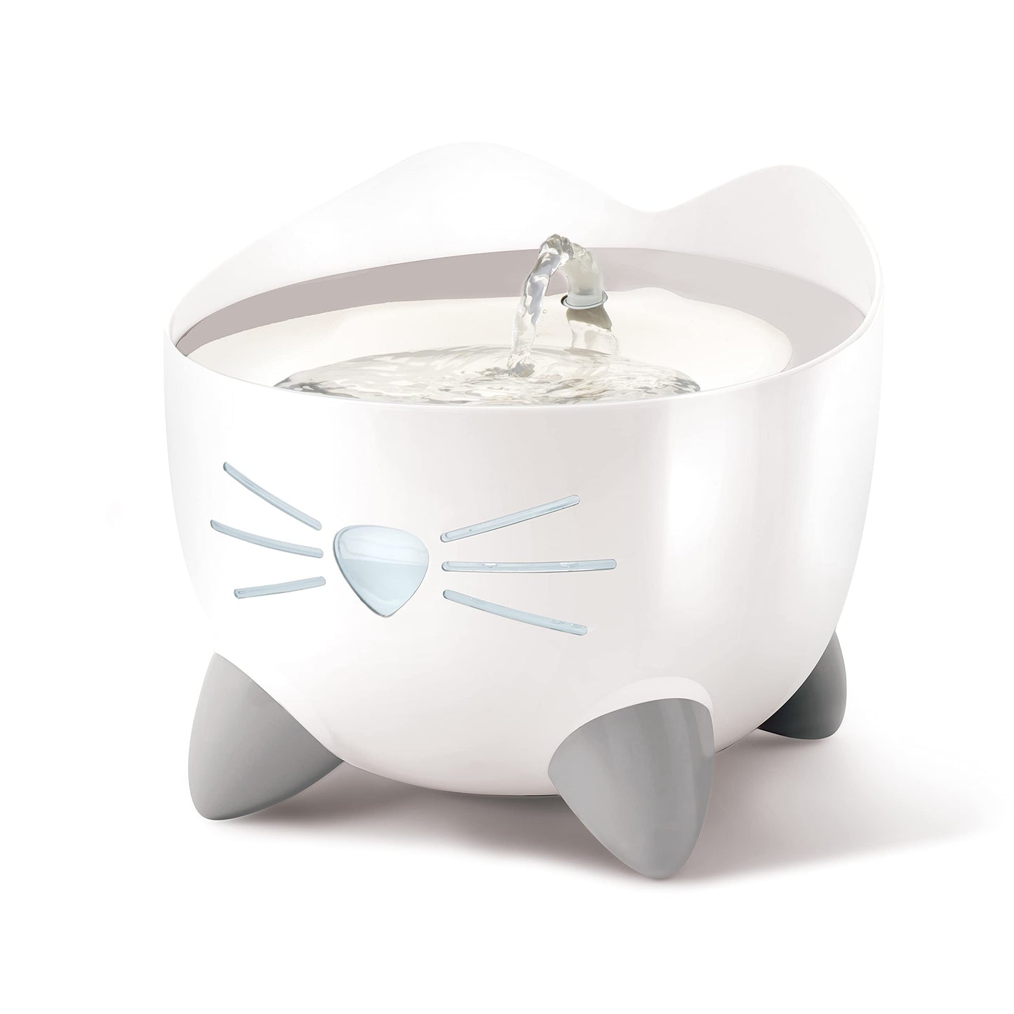 Catit PIXI Cat Water Fountain, 2.5 L, White, Modern Cat Fountain, Silent Pump for Indoor Cats, Different Flow Settings, Fontaine Pour Chat, Pet Water Fountains