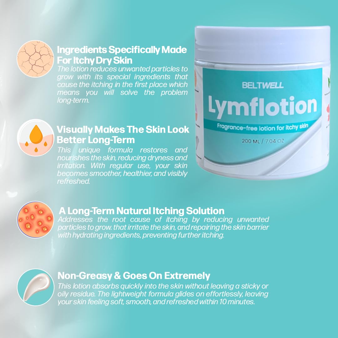 Beltwell Ultra-Soft Lymphatic Lotion - Moisturizes Dry Skin, Reduces Swelling & Puffiness, Supports Healthy Circulation, Enhances Skin Health