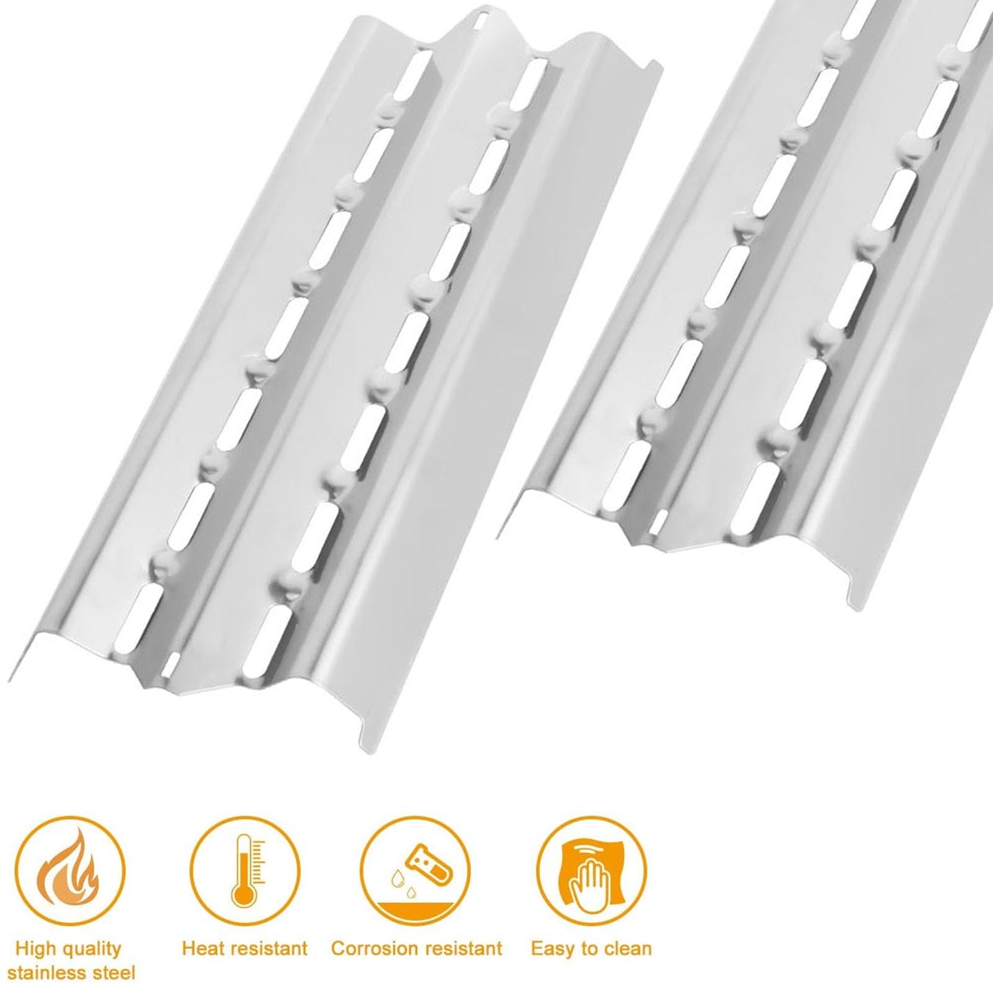 Flav-R-Wave Heat Plates for Broil King 18429,Signet,Monarch,Sovereign Gas Grill Model,Stainless Steel,13-3/4" × 6-1/4"
