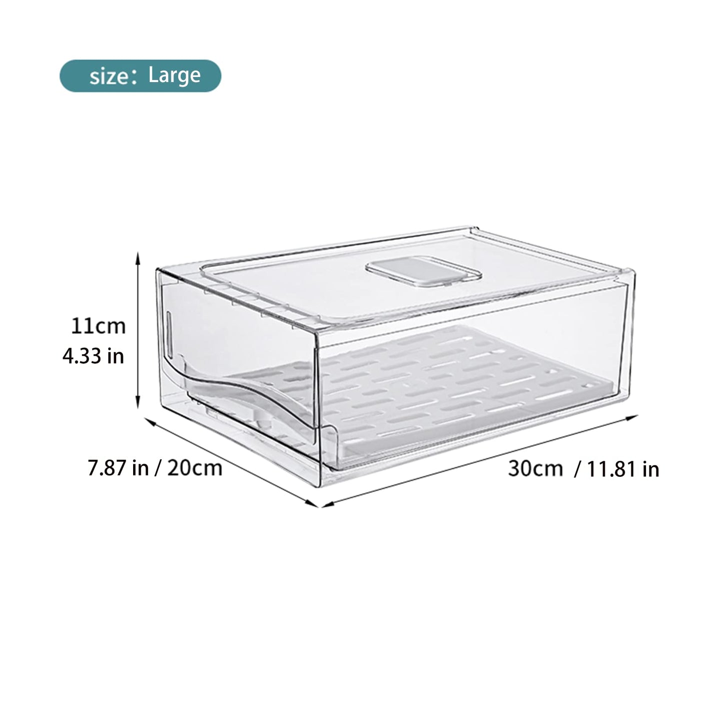 Diskary Fridge Organizers, Stackable Kitchen Organizers and Storage, Fridge Organizers and Storage, Reusable Food Containersin Home Kitchen, Barbecue Shop, Restaurant, BPA-Free