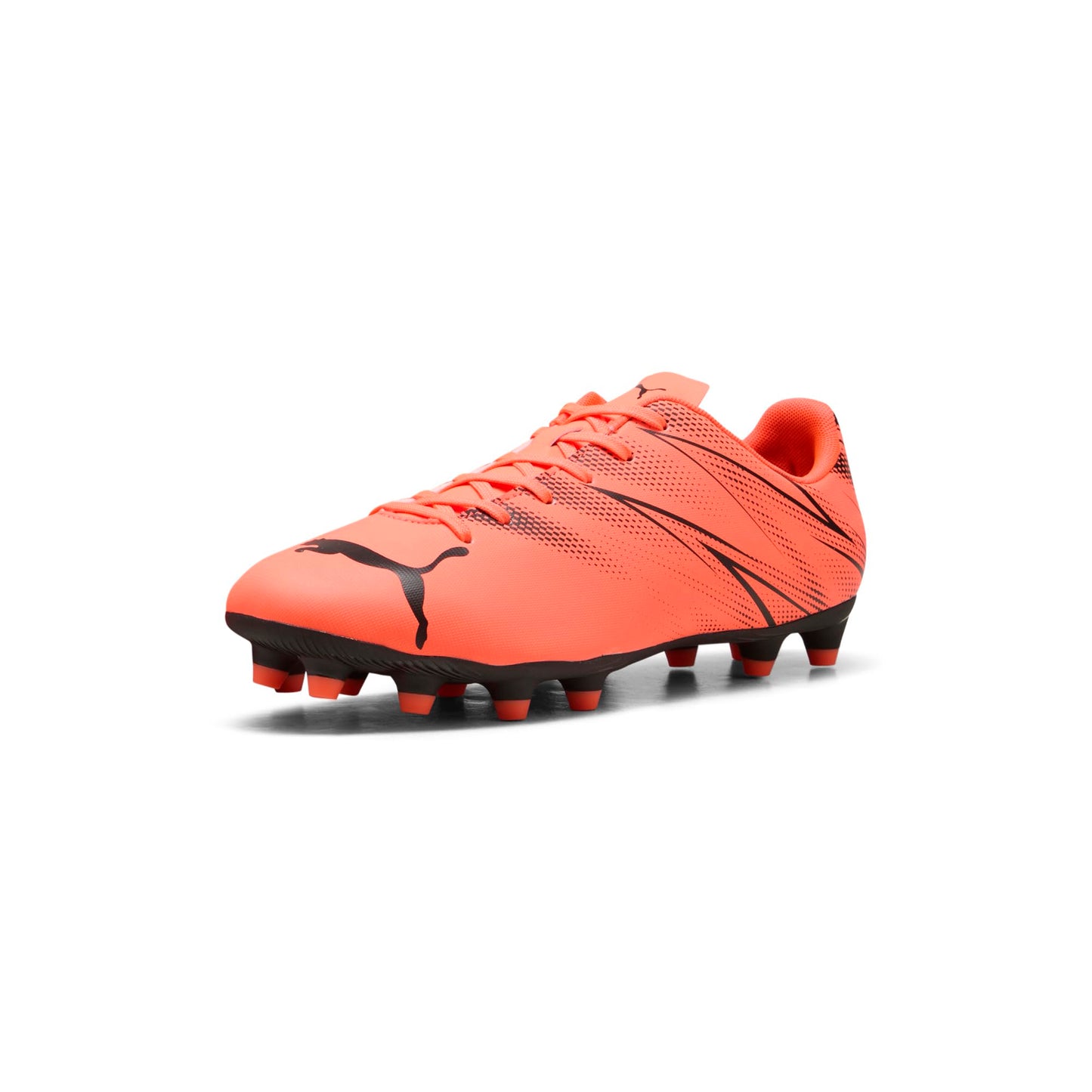PUMA Men's Attacanto Firm, Artificial Ground Soccer Cleat Sneaker, Glowing Red-puma Black, 10.5