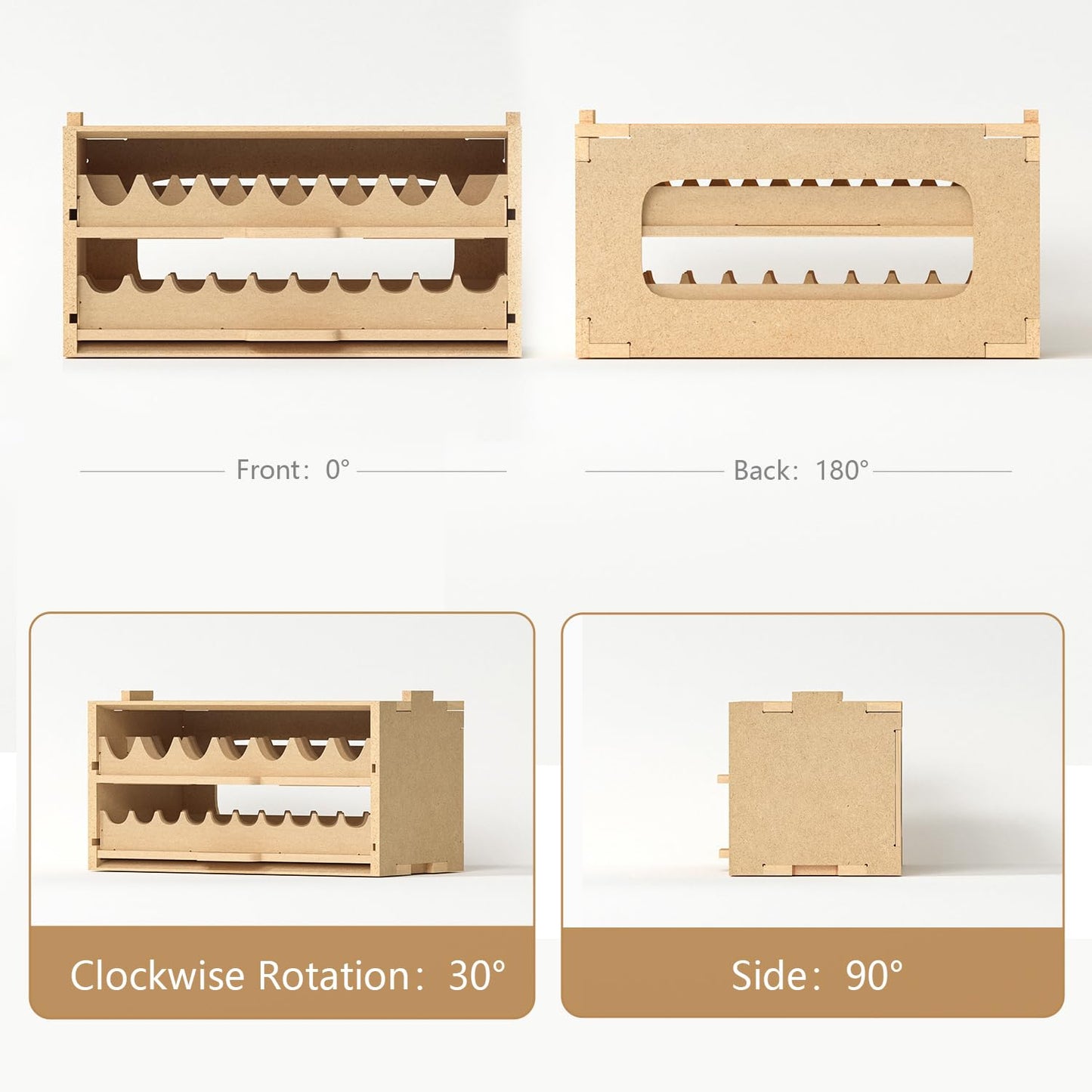 Bucasso Plastic Model Paint Rack Organizer for 50 Paints, Pull-Out Storage With MDF Material, Model Tools, Suitable for 10ml Tamiya/Mr.Hobby and Miniature Paint Set GK8