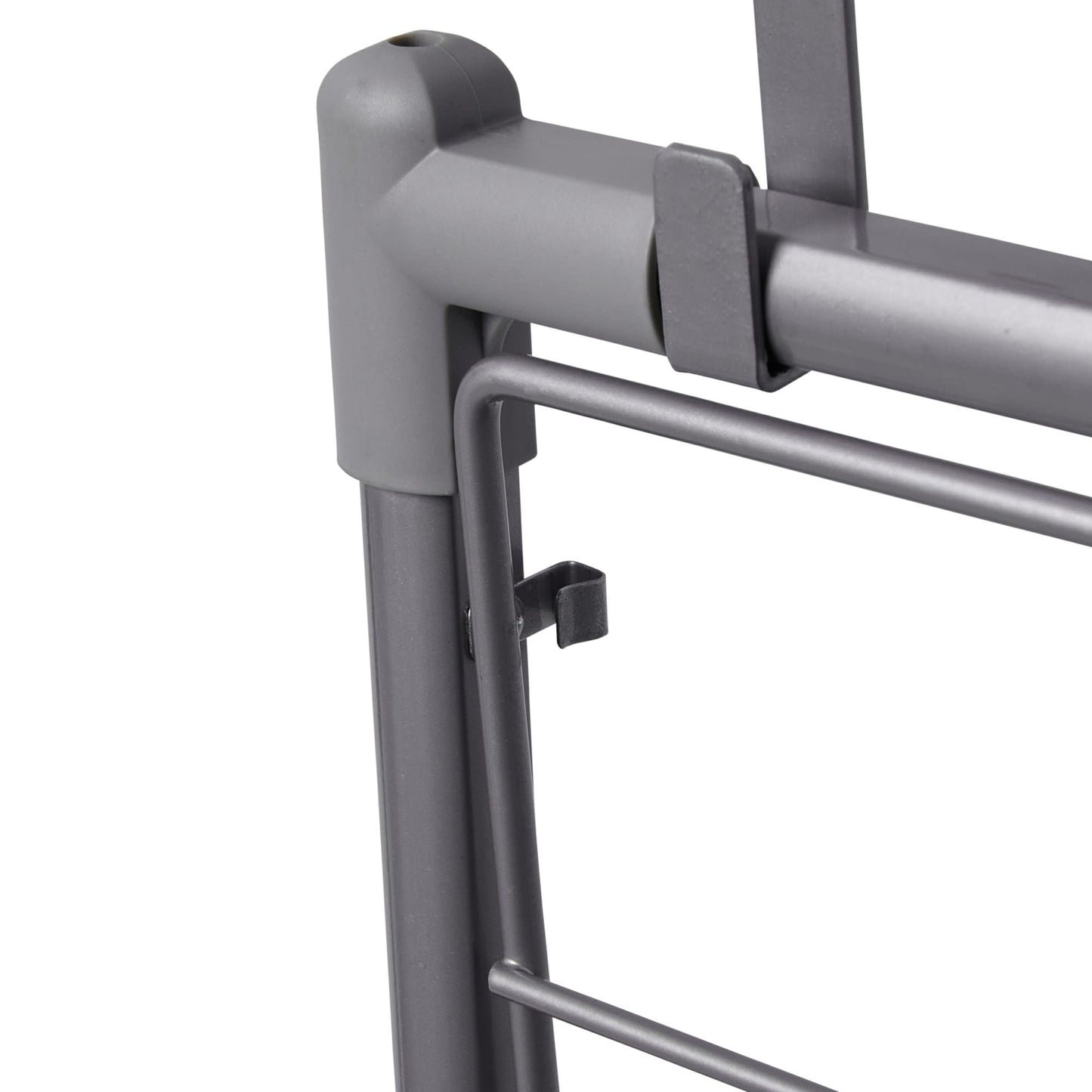 Household Essentials Metal Expandable Over The Door Drying Rack, Gray