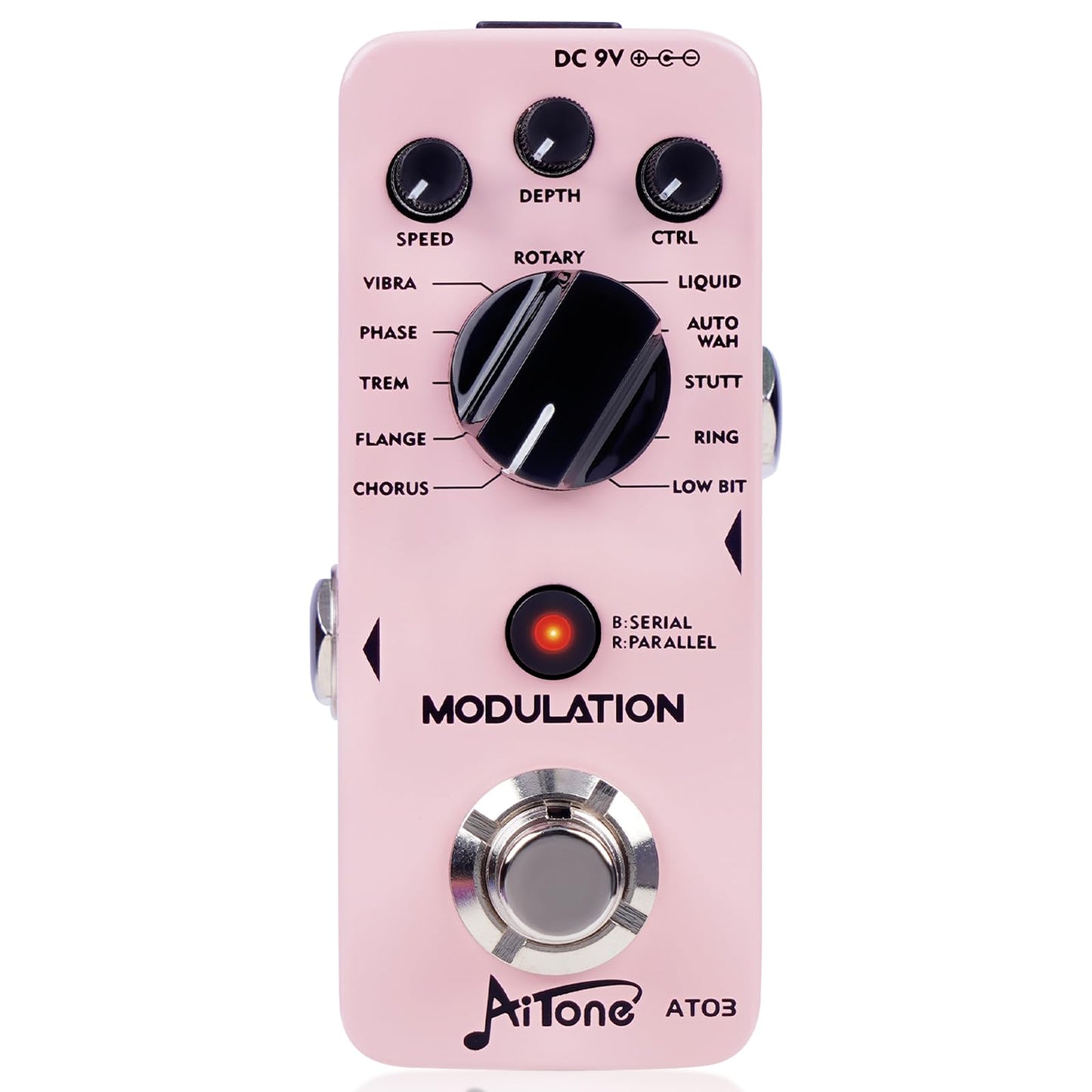 AITONE Modulation Pedal for Electric Guitar with Chorus Flanger Tremolo Phaser Vibrato Multi Digital Guitar Pedals 11 Modulation Modes (AT-03)