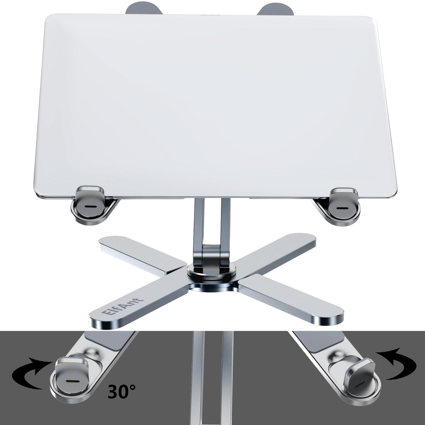ElfAnt Laptop Stand 360 Degree Rotation Adjustable Portable for 10" - 17" Laptop Tablet