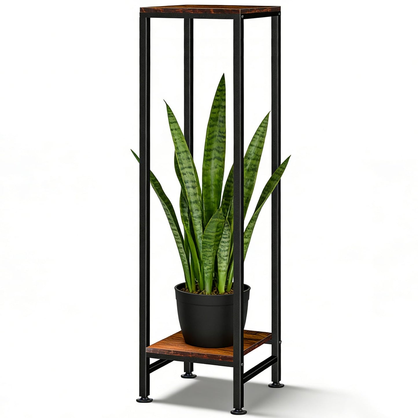 Plant Stand Indoor, 41" Extra Tall Plant Stand for Indoor Outdoor Plants Heavy Duty Metal Pedestal Stand 2 Tier Flower Pot Stand Modern Plant Holder for Bedroom Living Room Balcony Patio