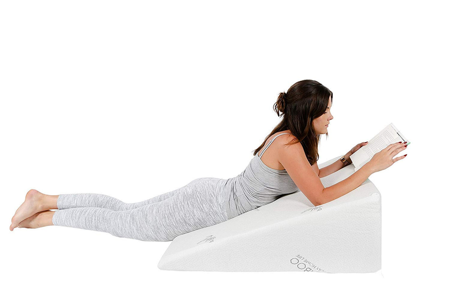 7.5 Inch Bed Wedge Pillow for Acid Reflux or Sleeping | 1.5 Inch Memory Foam Top with Stay Cool Cover | Incline Leg Elevation Pillows | Ideal for Gerd, Heartburn, and Snoring (30.5"Wx33"Lx12"H)