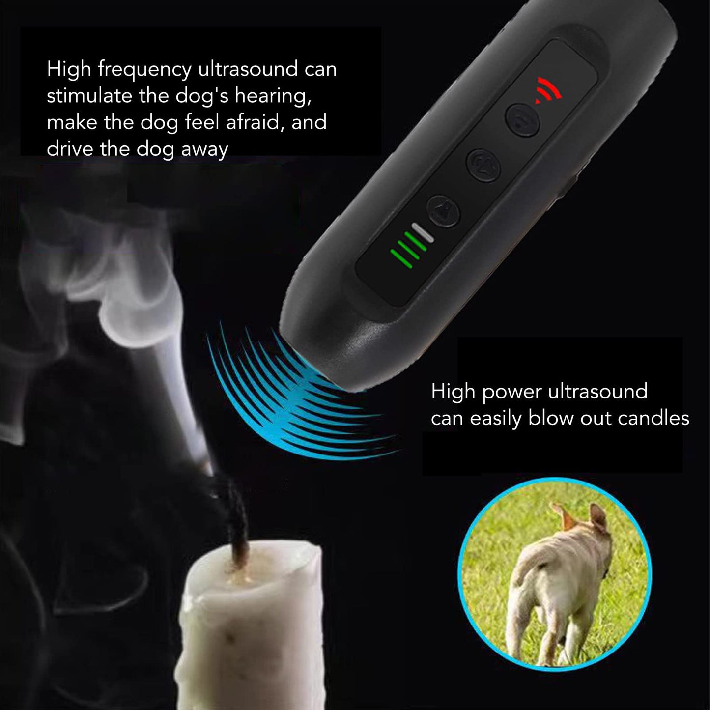 Ultrasonic Anti Barking Device, 3 Modes Safe Dog Barking Control Device with High Bright Flashlight, Behavior Training
