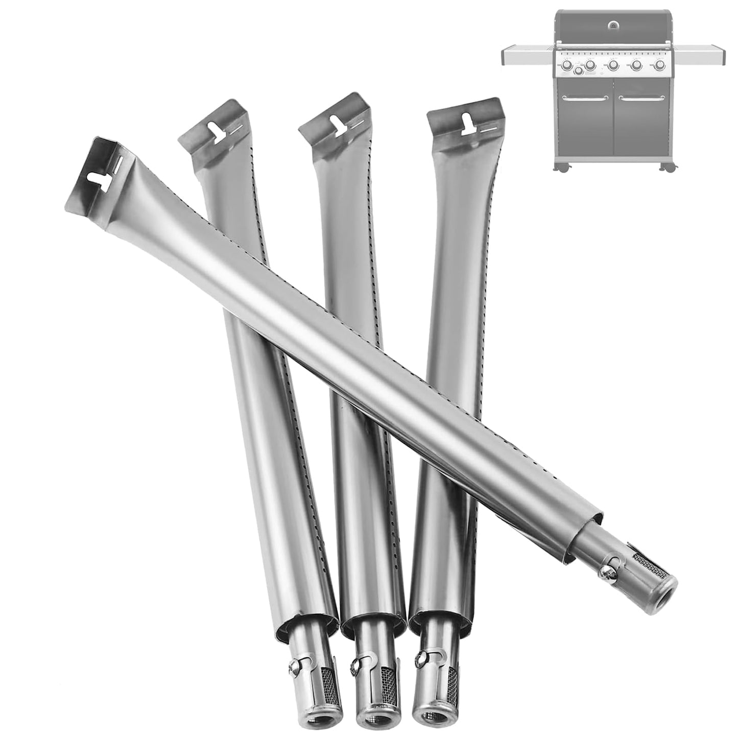 BBQration 15 13/16" Grill Tube-in-Tube Burner Replacement for Broil King 9615-54 9615-57 9615-64 Baron 320 Baron 340 Baron 420, Grill Parts for Broil King BBQ Parts