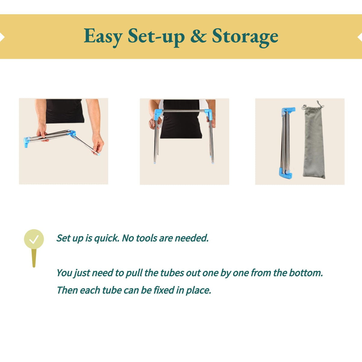 Portable Garment Rack for Travel, Mini Clothing Rack Foldable Compact for Camping, Dance Costume, Laundry, Hotel (Large)