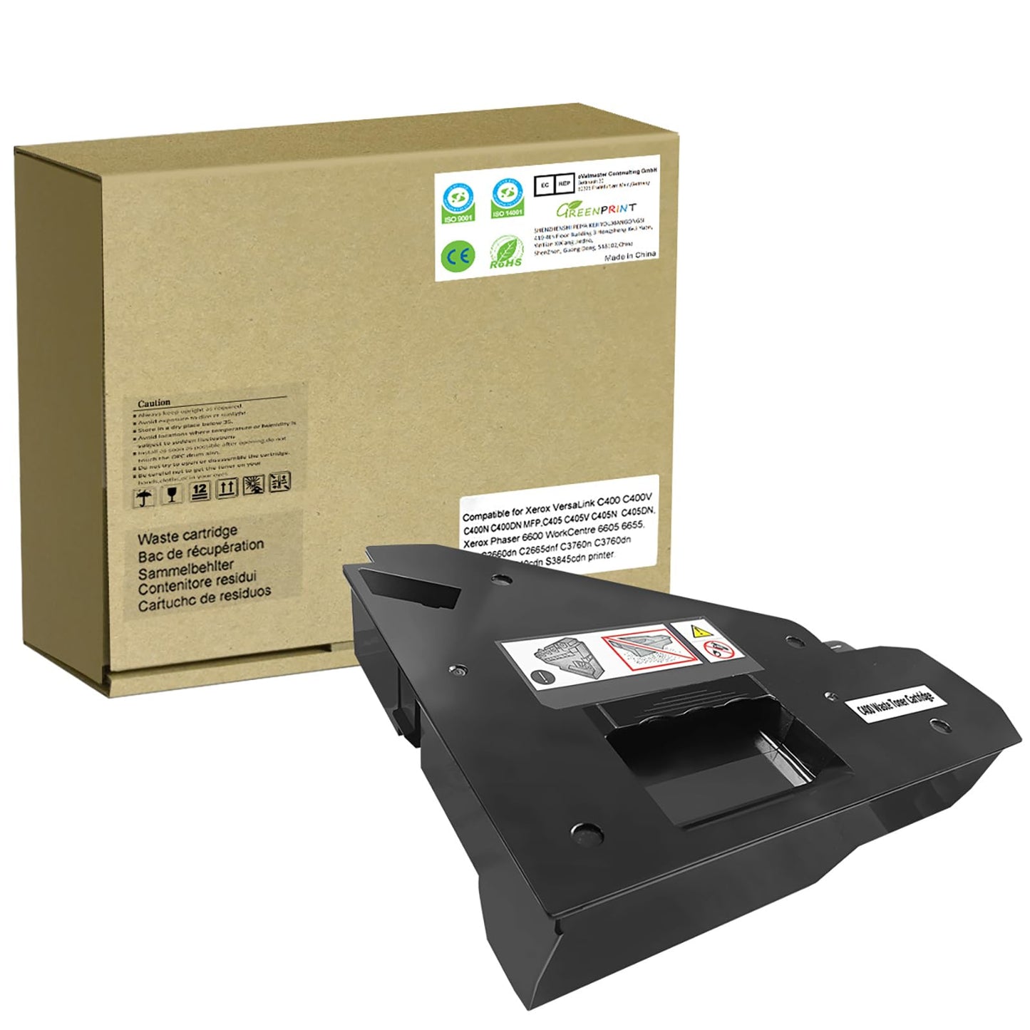C400 C405 Waste Toner Cartridge Collection Container Box 30000 Pages 108R01124 GREENPRINT for Xerox VersaLink C400V C400N C400DN MFP C405V C405N C405DN Phaser 6600 WorkCentre 6605 6655 Printers