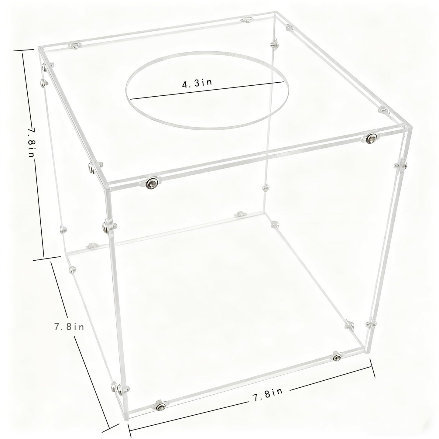 SHUMEI Clear Acrylic Multi Function Box - Raffle Suggestion Ballot Tip Donation Box for Parties Events Fundraisers Business Offices Stores