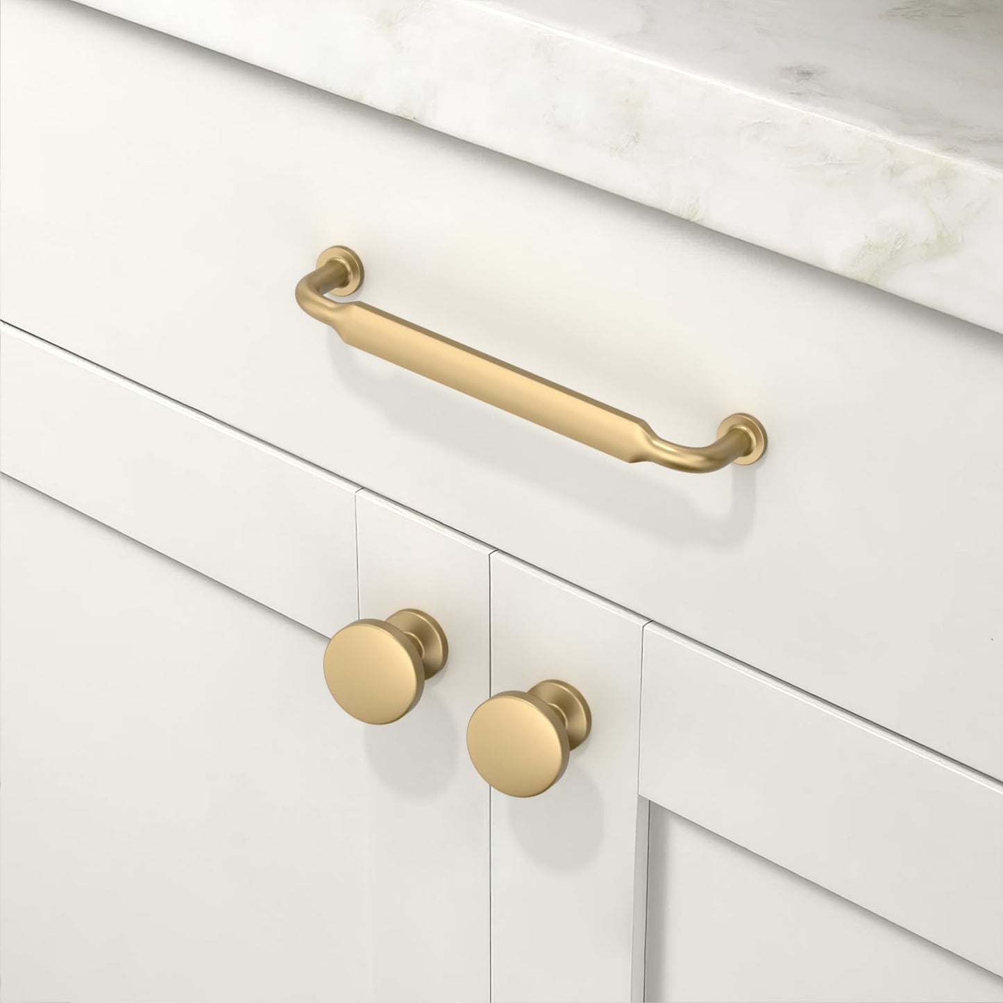 Talentedeco 10 Pack Champagne Bronze Kitchen Cabinet Knobs Cabinet Pulls Drawer Knobs Cabinet Hardware Zinc Knobs for Drawers