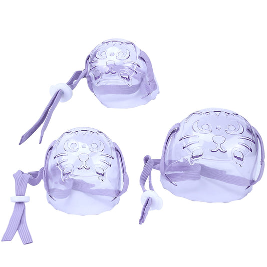 Cat Muzzle Set, Transparent Breathable Face Cover, Anti-Bite Training Mask, 3-Pack