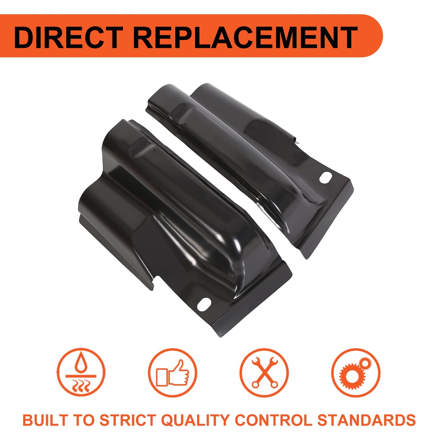 ECOTRIC Steel Cab Corners Compatible with 2009-2014 Ford F150 Crew Cab 4 Door Pickup Truck, Rust Repair Cab Corner Covers Left & Right