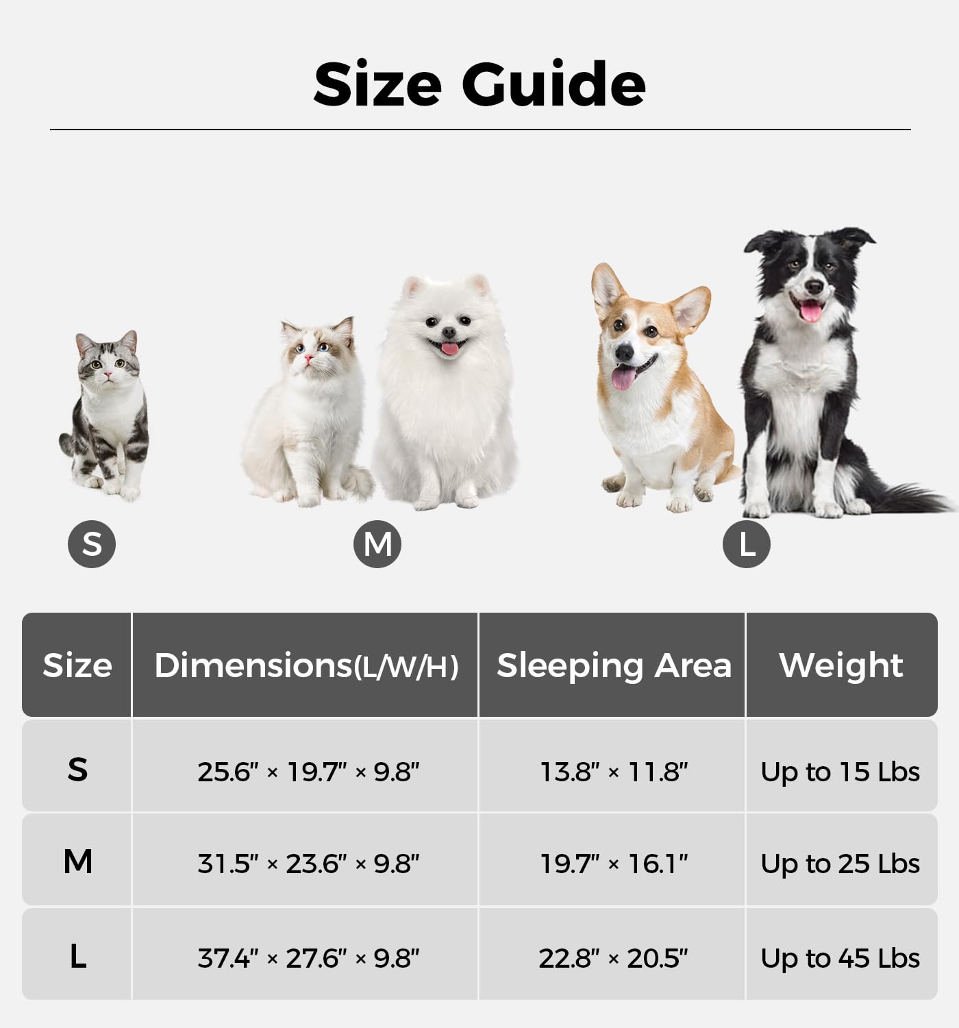 Made4Pets Cat Beds for Indoor Cats Washable Small Dog Bed for Small Cat/Dog with Non-Slip Bottom Pet Couch Sofa Fluffy 26×20×10 Inch Up to 15lbs-White
