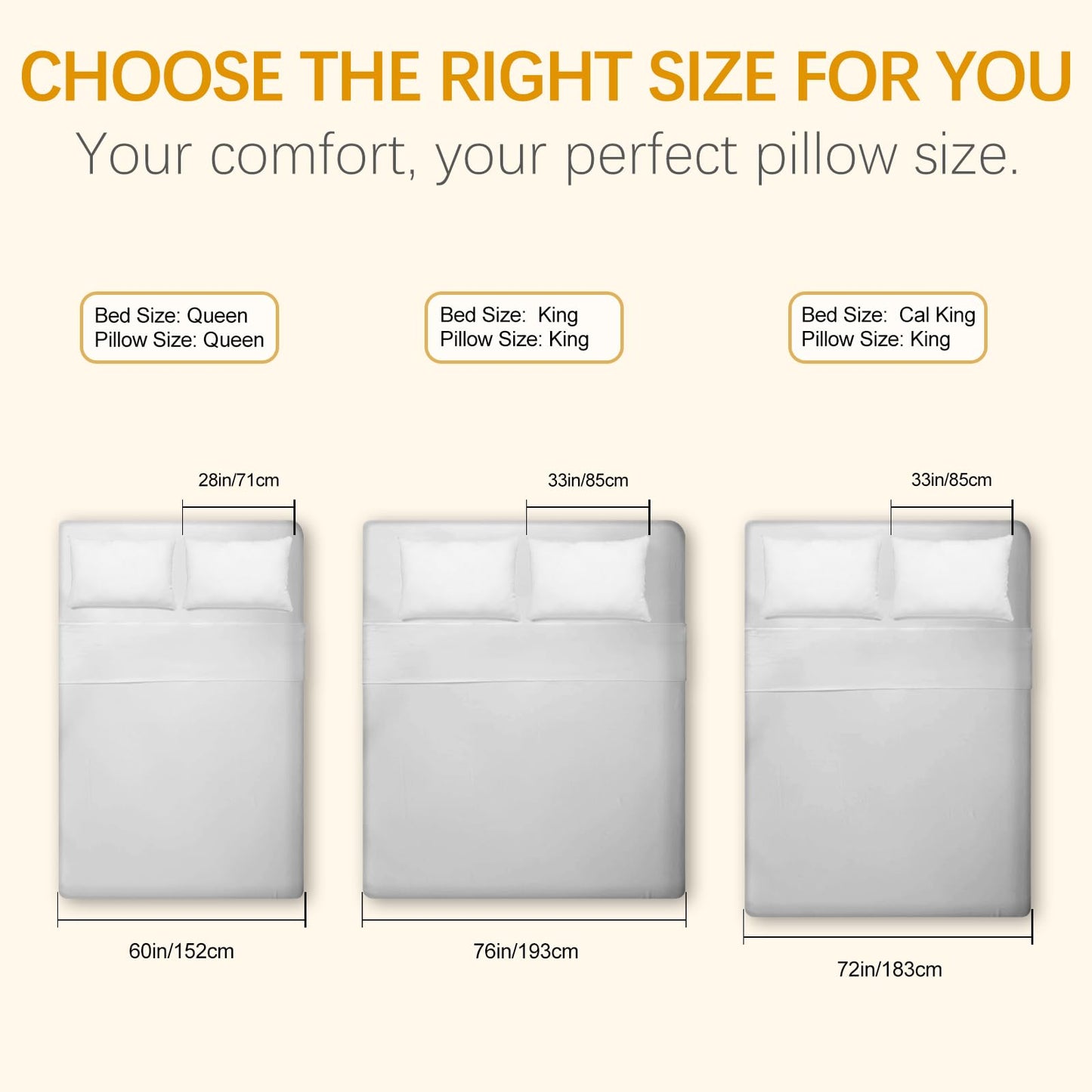 FROHAUL Shredded Memory Foam Bed Pillows Adjustable Hotel Quality Pillows for Side, Back and Stomach Sleeper, Breathable Washable Cover, Oeko-TEX Certified Queen Size Set of 2