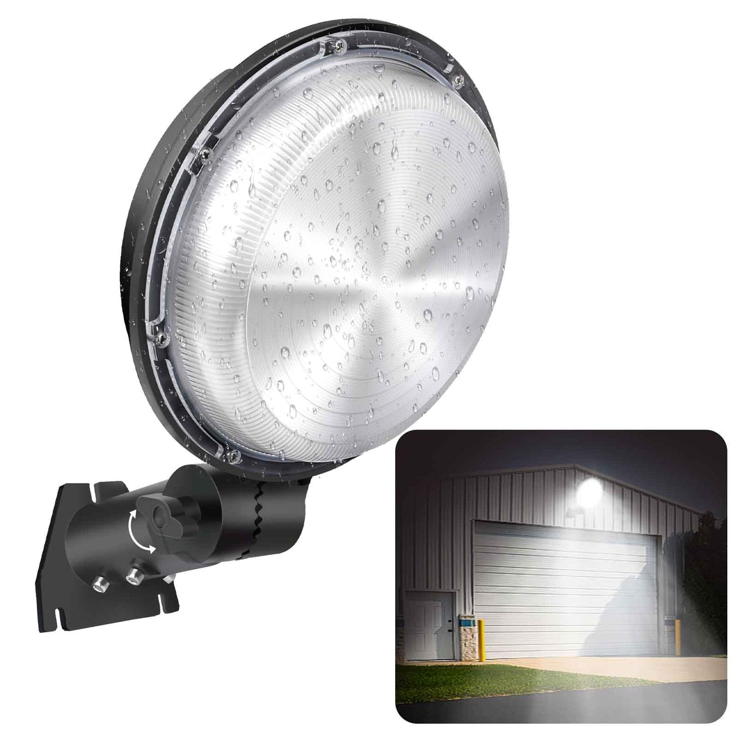 100W LED Barn Lights Outdoor, 13000LM 5500K Dusk to Dawn Outdoor Lighting with Photocell, Adjustable Angle Daylight Yard Lights, IP65 Waterproof Area Street Light for Garage Warehouse Yard