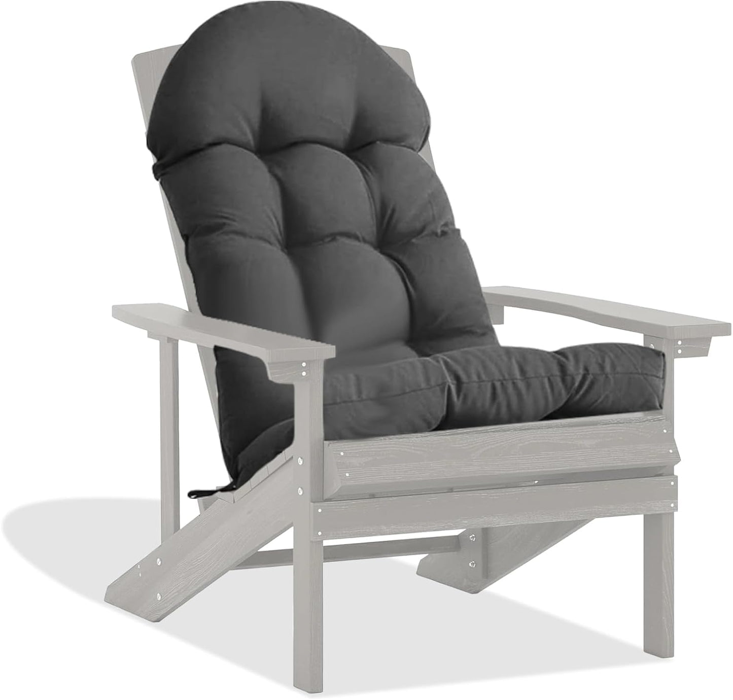 Adirondack Chair Cushion,Thickened Patio Chair Pad for Indoor and Outdoor, Water Proof and Fade-Resistant High Back Rocking Chair Cushion for Indoor and Outdoor,43.3 X 19.7 Inch (Dark Gray)
