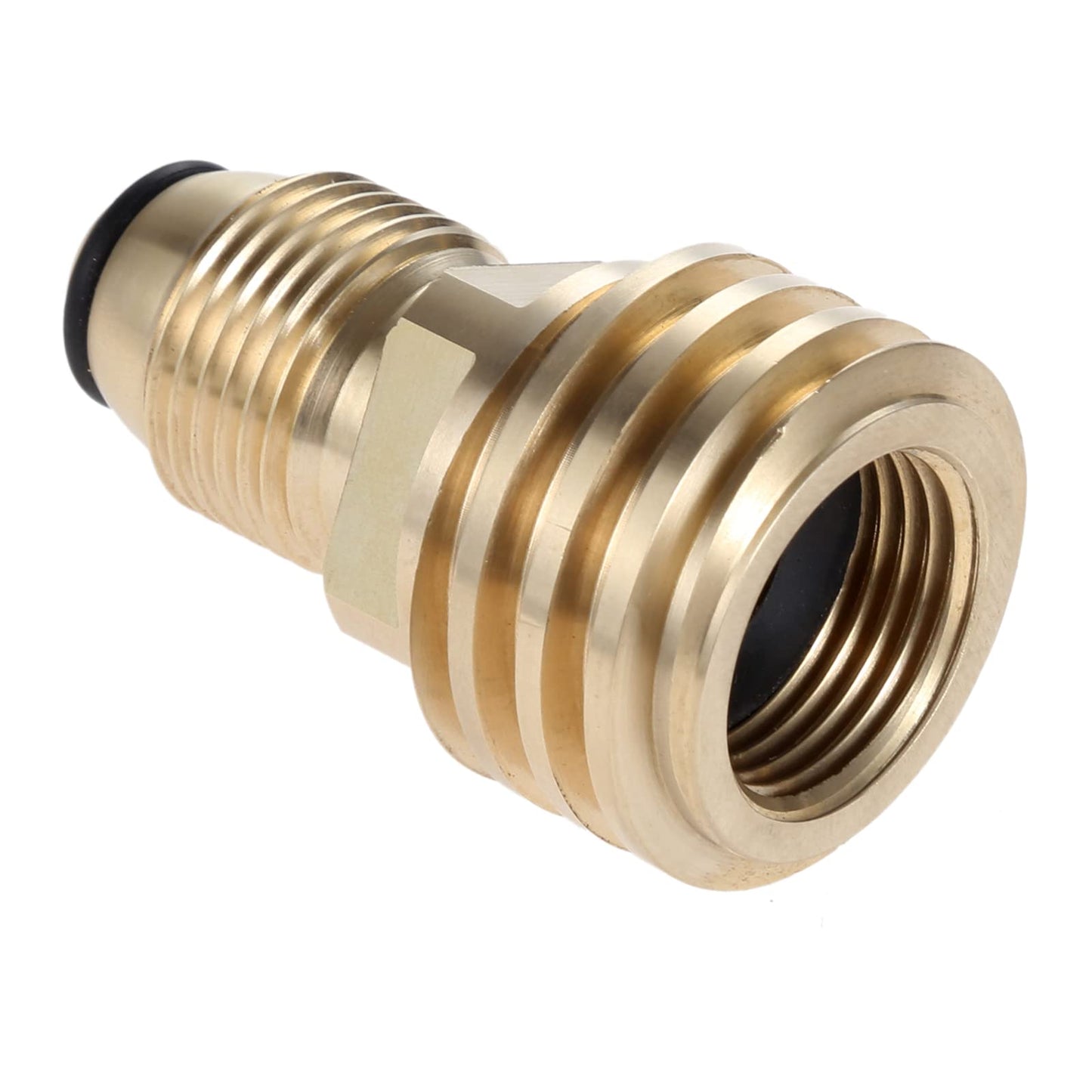 12 Feet Propane Extension Hose with Gauge, Tank Adapter Converts POL LP Tank to Male QCC1 / Type1 Fittings for RV, Stove, Gas Grill, Heater, Fire Pit, More Propane Appliances