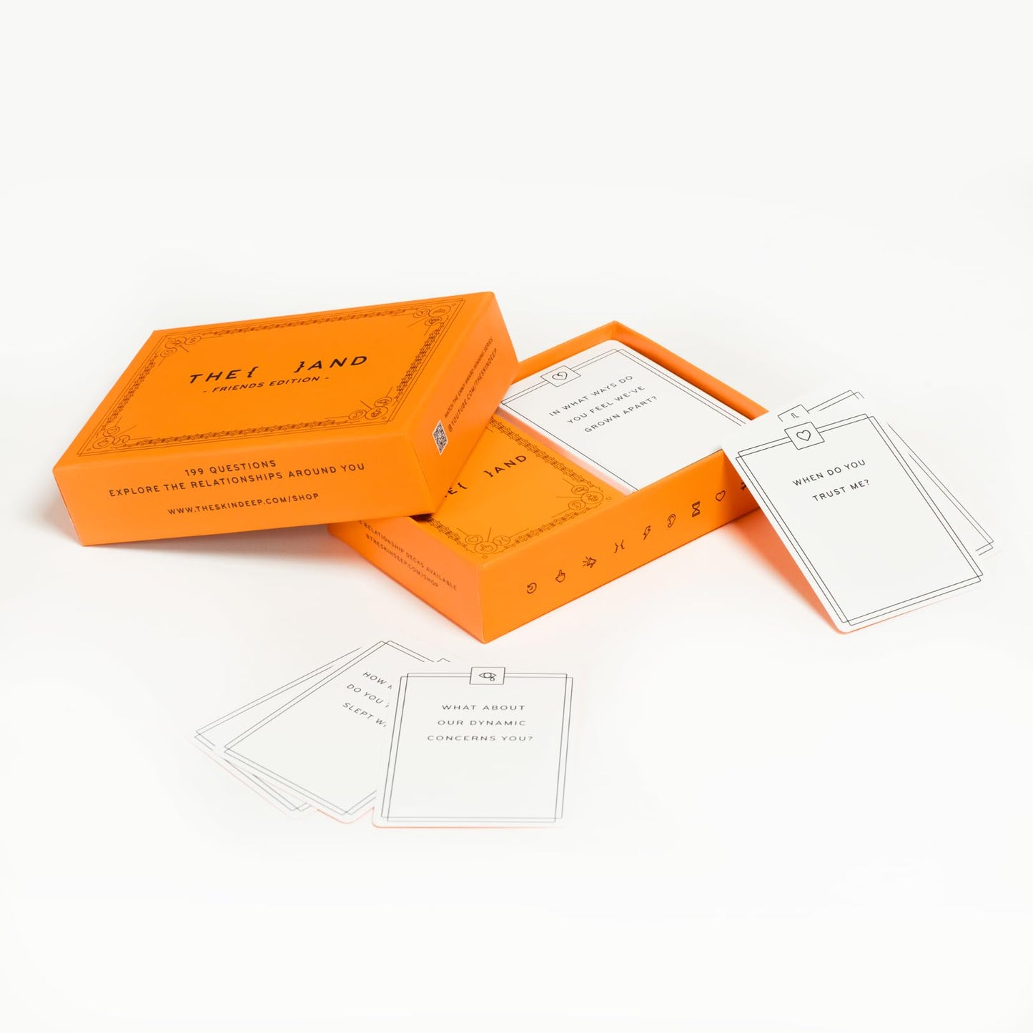 (THE AND) Friends Edition - Conversation Starters to Make Friends Your Best Friends - Fun Getting to Know You Card Game with Questions - Deep Talks at Game Night or Dinner Party by The Skin Deep