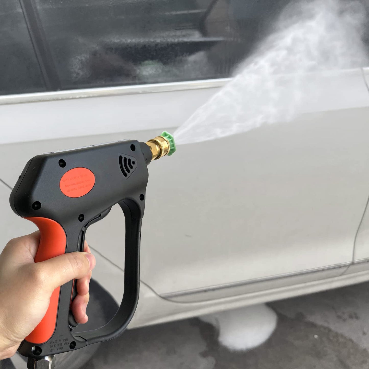 DERASL Pressure Washer Gun with Swivel 5000PSI, High Pressure Spray Gun with 1/4" Quick Connector, 3/8'' Quick Coupling, 12GPM, M22-14mm and M22-15mm Couplings for Cleaning a Wide Range of Scenarios