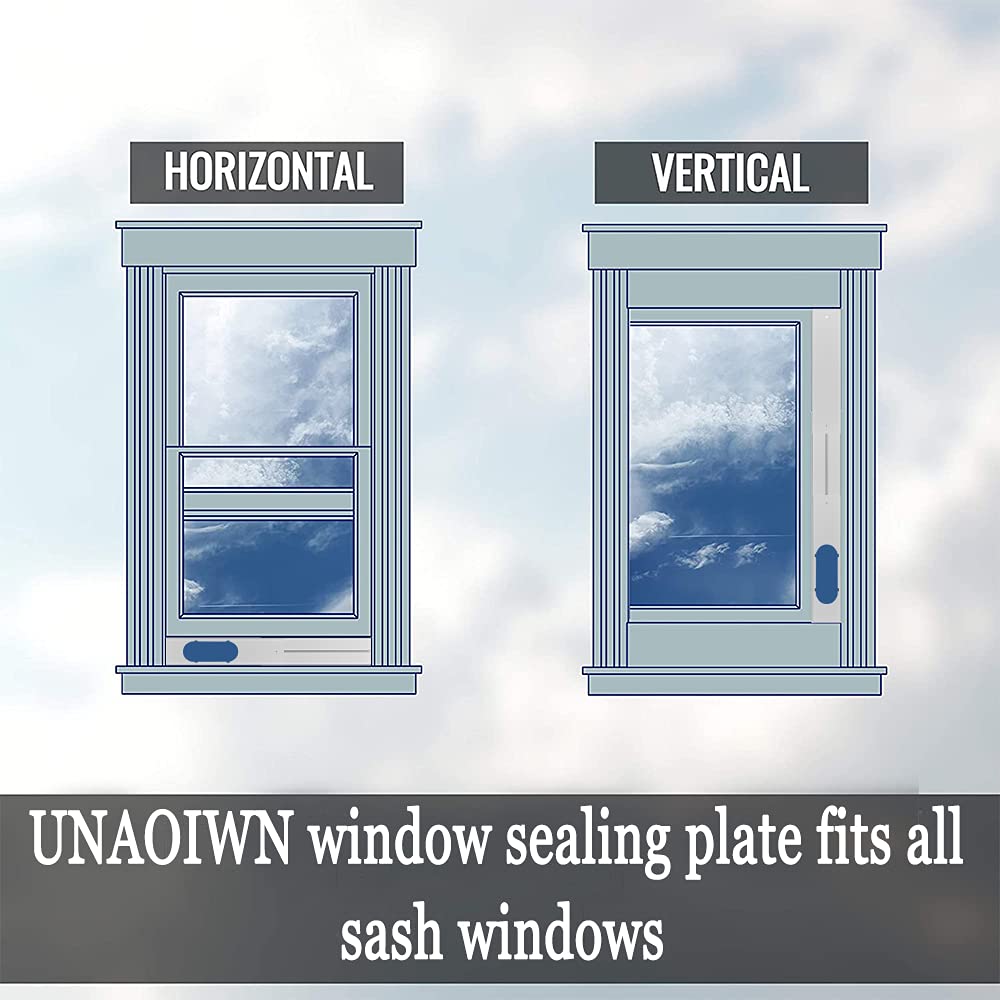 Portable Air conditioner Window Kit, Adjustable Vertical/Horizontal Sliding Window Kit Plate for Unit, AC Window Vent Seal Suitable for 5.9” AC Exhaust Hose