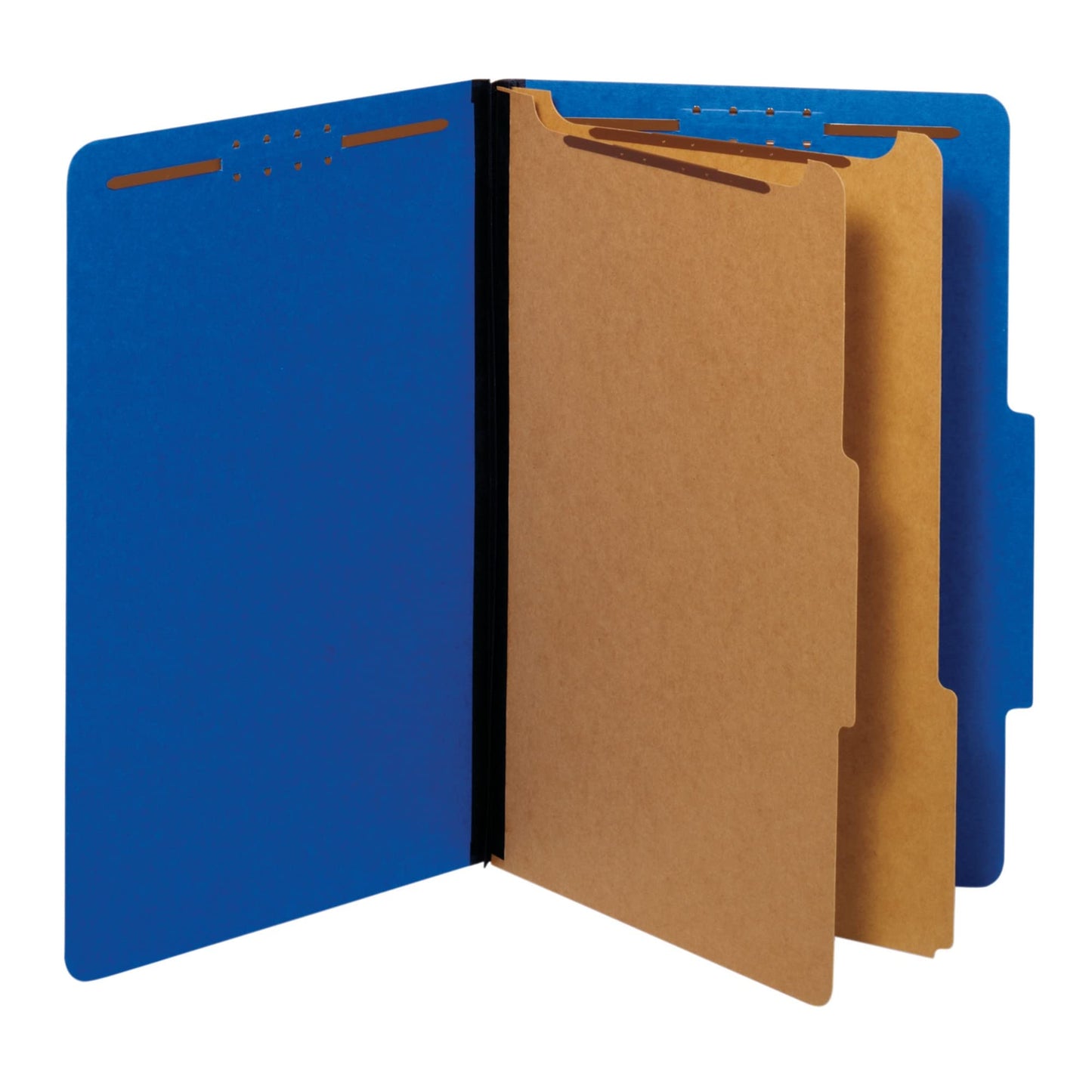 Pendaflex Classification File Folders, Legal Size, Dark Blue, 2 Dividers, 6 Fasteners, Reinforced Durable Pressboard Covers, Eco-Friendly, 10/Box for Law Offices, Accounting, and Records Management