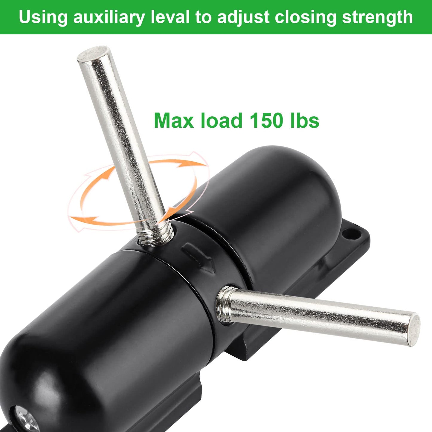 JMIATRY 2PCS Automatic Door Closer Residential, Black, Zinc Alloy, Soft Closer for Home, Left/Right Hand, Max Load 150 lbs