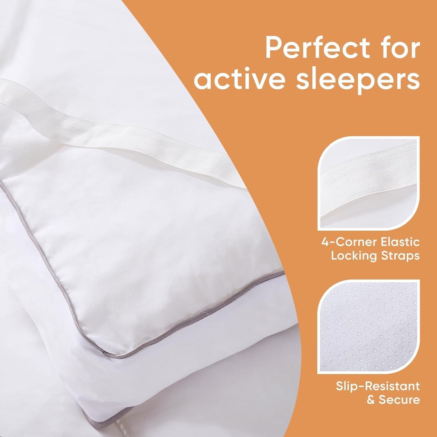 Memory Foam Mattress Topper, 100% Cotton Mattress Pad Cover, Breathable & Skin-Friendly Queen Size Mattress Topper for Back Pain Relief, 3 Inch Extra Thick Shredded Foam, Queen