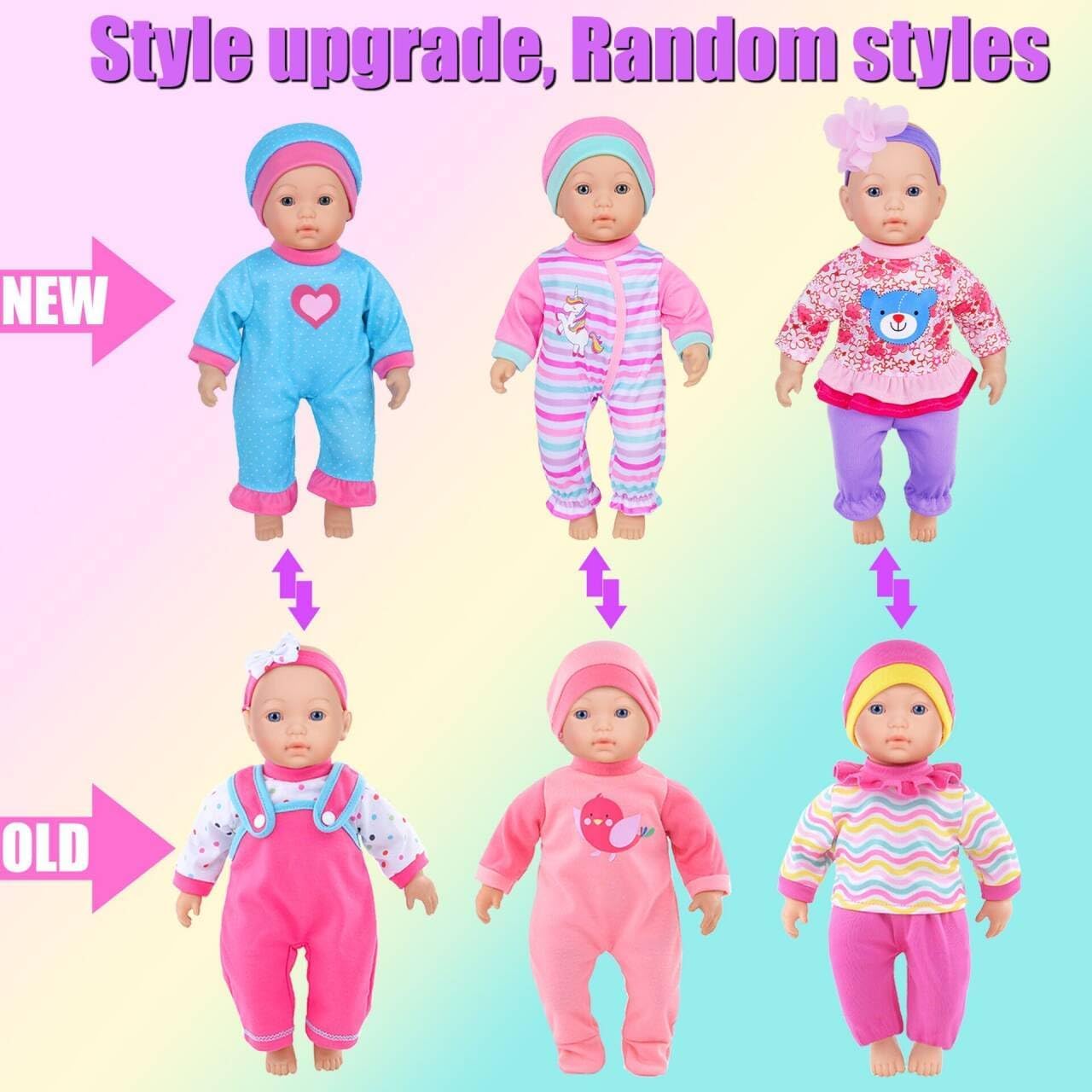 10 Sets Baby Doll Clothes and Accesories for 10 Inch Baby Dolls 12 Inch New Born Baby/Alive Baby Dolls 14 inch Dolls(No Doll
