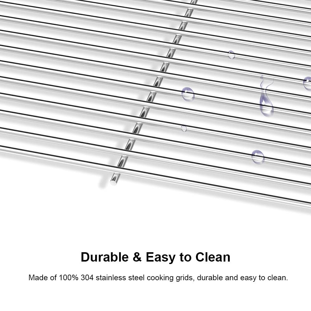 Stainless Steel Cooking Grate Grid for Coleman 85-3046-2, 85-3047-0, g35301, g35302, g35303, g35303lp, g35304, g35304n Heavy Duty Stainless Steel Cooking Grate Replacement Parts, 2 Pack