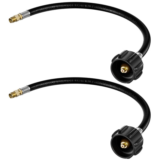 15 Inch RV Propane Hose, Camper Propane Hose with 1/4" Male Inverted, for 2-Stage Auto Changeover Regulator, 2-Pack