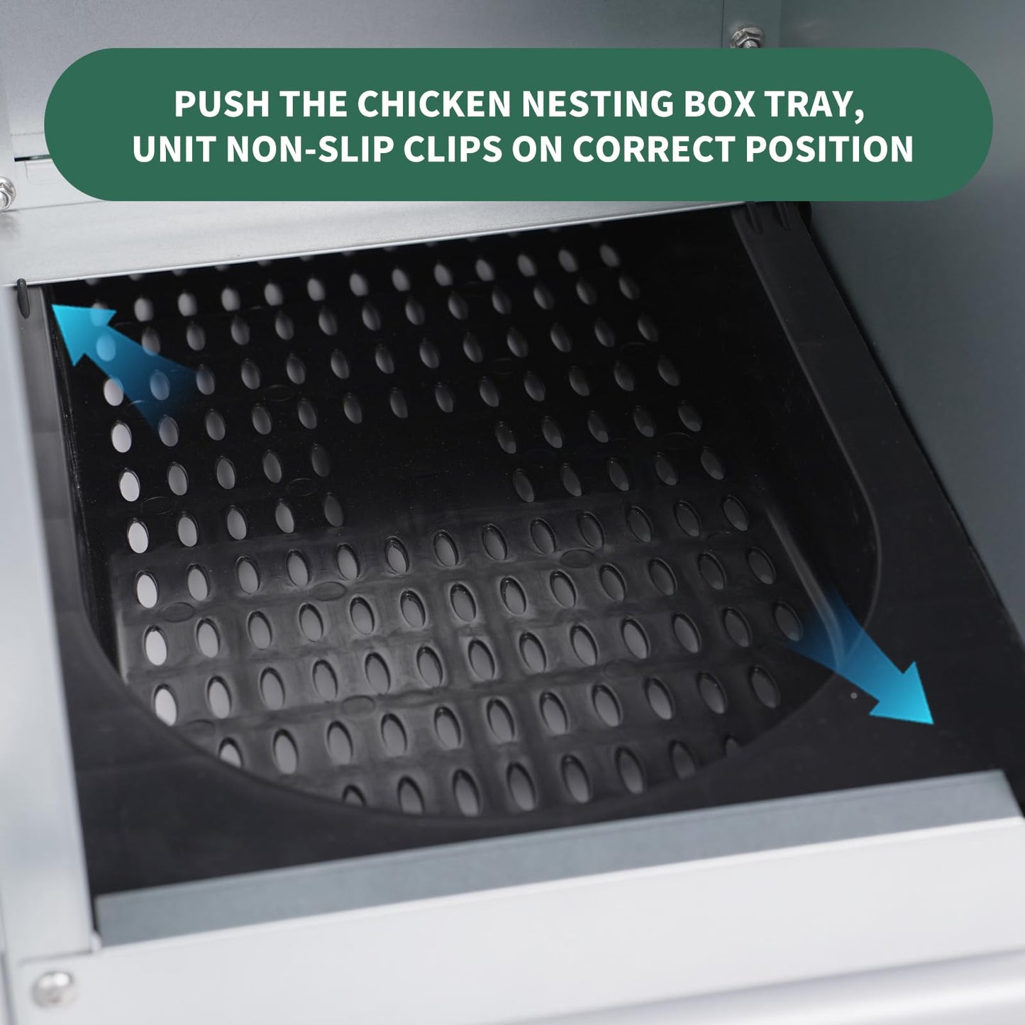 Chicken Nesting Box Tray, Plastic Laying Box Tray for Chicken Nest Boxes