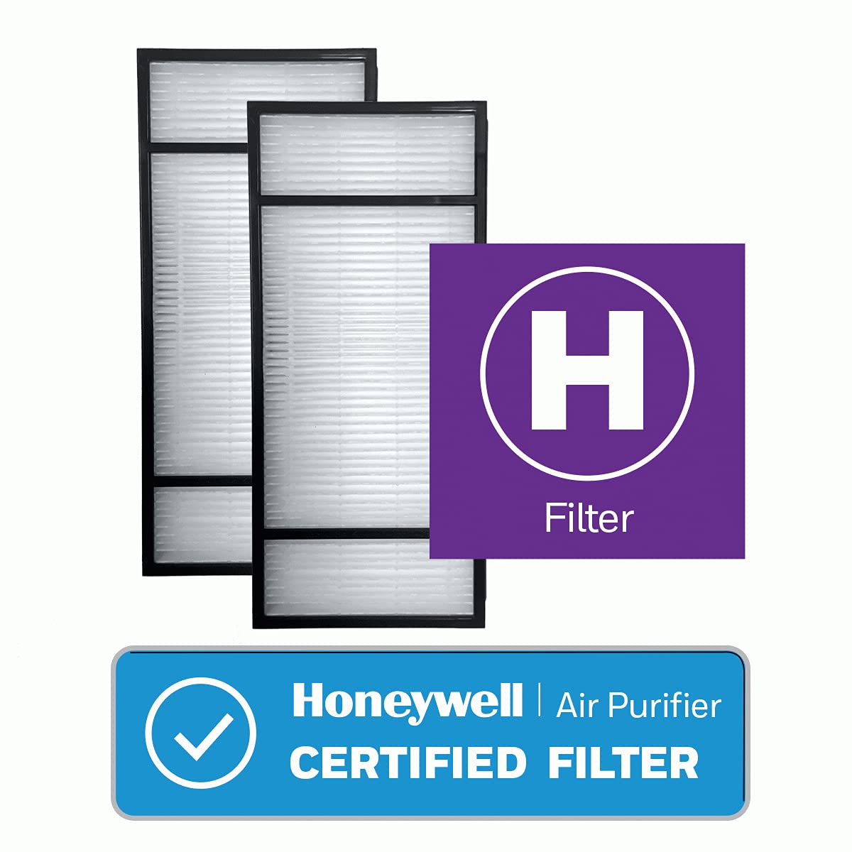 Honeywell HRF-H2C True HEPA Replacement Filter (H) for Air Purifiers, Pack of 2 Filters (H)