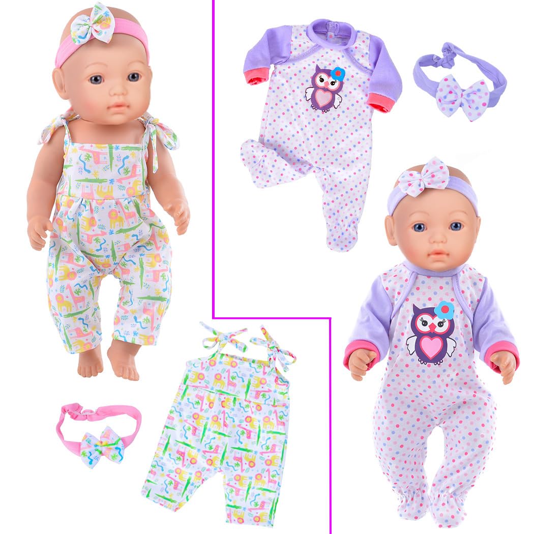 10 Sets Doll Clothes for Baby Dolls – Vibrant Outfit Perfect for 15-16-17 Inch Baby Dolls with Accessories
