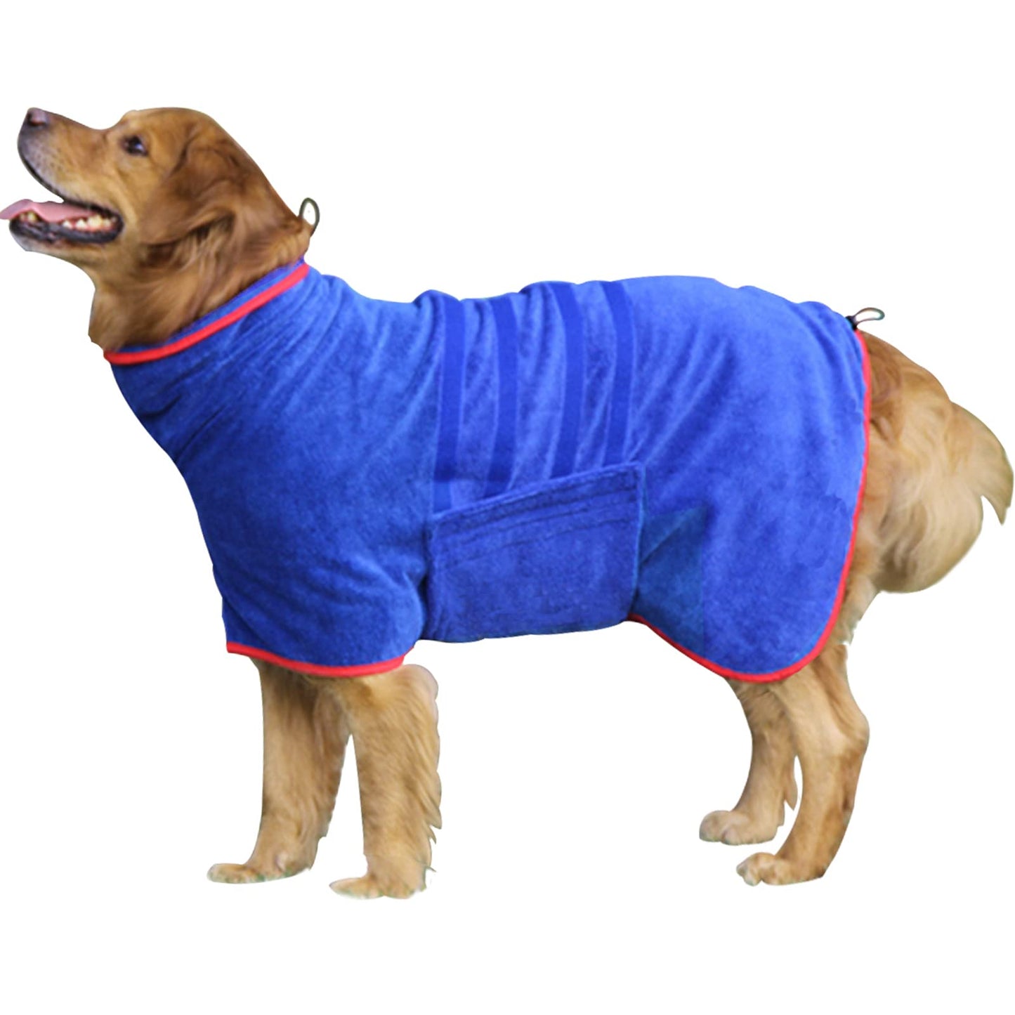 HhiMyOct Dog Drying Coat - Towel Robe - Microfiber Dog Drying Bag Super Absorbent Pet Bathrobe,Adjustable Collar&Belly Strap Fast Drying Coat Pet Dog Cat Bath Robe Towel