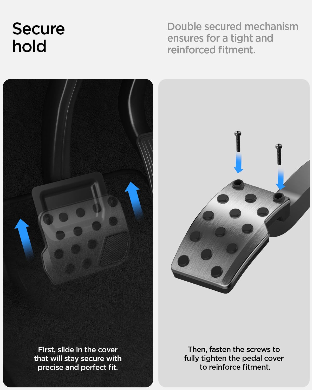 [Upgraded] Spigen Stainless Steel Performance Pedal Cover for All Model Y and Model 3 - Compatible with Model Y Juniper (2025/26) and Model 3 Highland (2024/25)