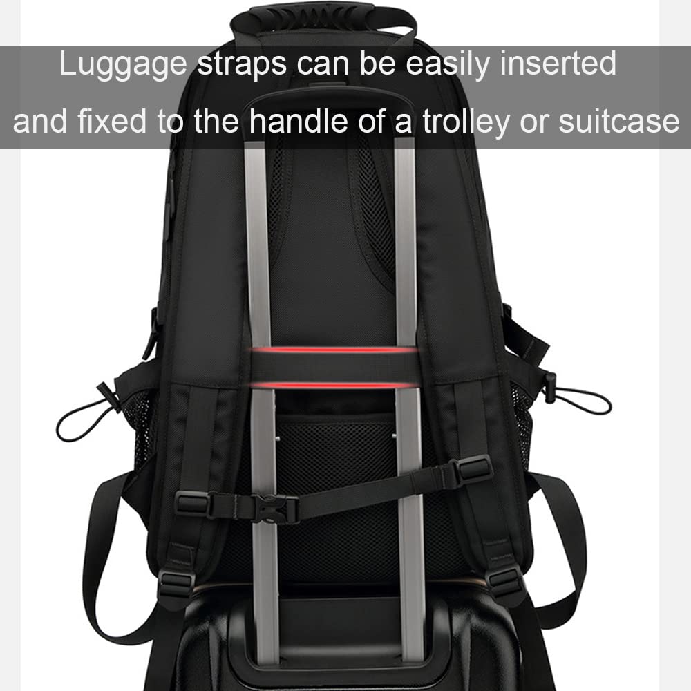 Aikelai Large Travel Backpack with Shoe Compartment, Business Carry On Backpacks for Men Women, Laptop Backpack with USB Charging Port(80L)